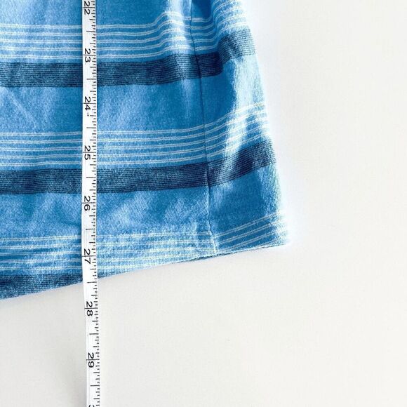 Projek Raw Mens Pullover Crew Neck Striped Sleeveless Tank Top Blue Size XL - Picture 7 of 8